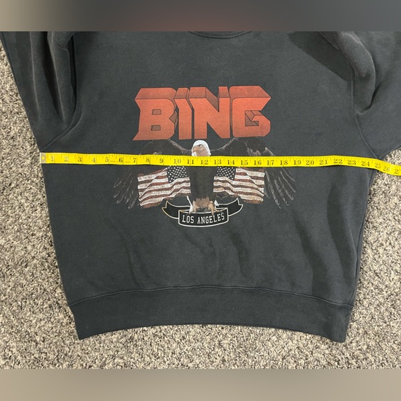 Anine Bing eagle Los Angeles faded black sweatshirt large - Picture 7 of 7